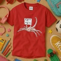 Funny Creepy Free Mask Alien Face Hugger Kids T-Shirt thumb 3
