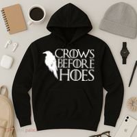 Funny Crows Before Hoes Hoodie thumb 3