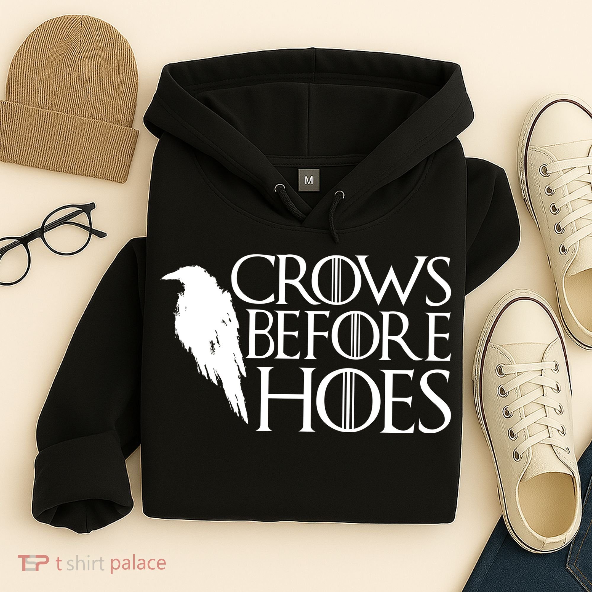 Funny Crows Before Hoes Hoodie