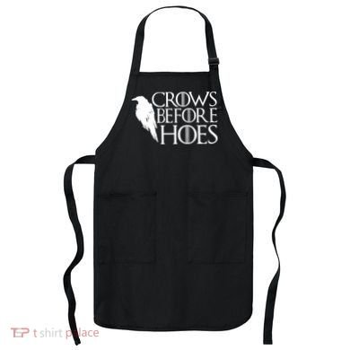 Funny Crows Before Hoes Apron