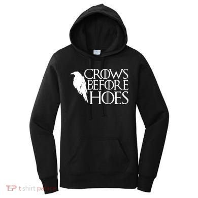 Funny Crows Before Hoes Women's Hoodie