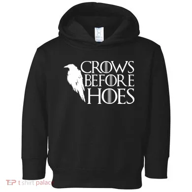 Funny Crows Before Hoes Toddler Hoodie