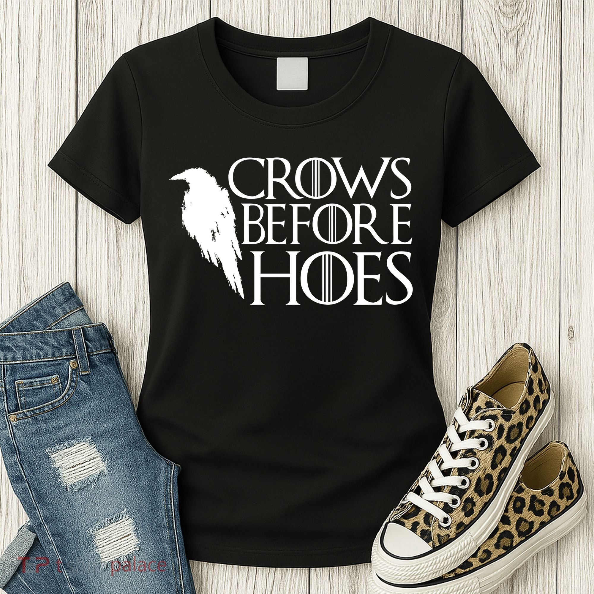 Funny Crows Before Hoes Women's T-Shirt