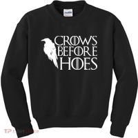 Funny Crows Before Hoes Kids Sweatshirt thumb 0
