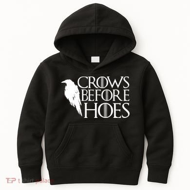 Funny Crows Before Hoes Kids Hoodie