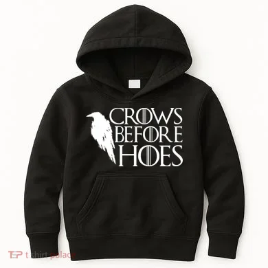 Funny Crows Before Hoes Kids Hoodie