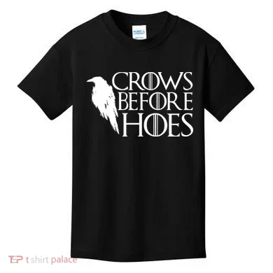Funny Crows Before Hoes Kids T-Shirt
