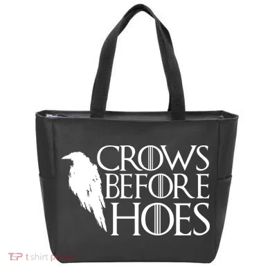 Funny Crows Before Hoes Tote Bag