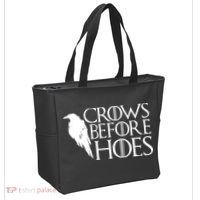 Funny Crows Before Hoes Tote Bag thumb 2