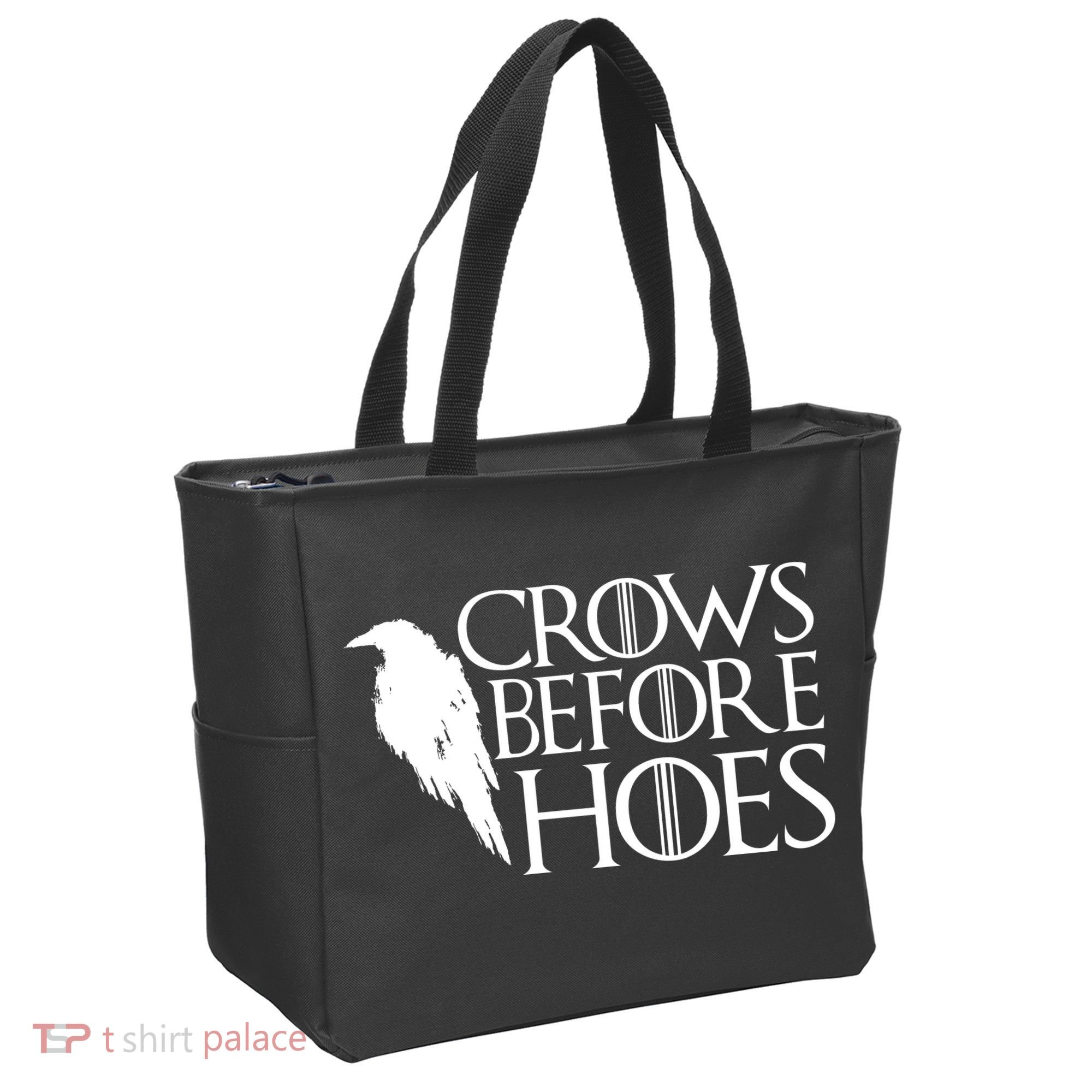 Funny Crows Before Hoes Tote Bag
