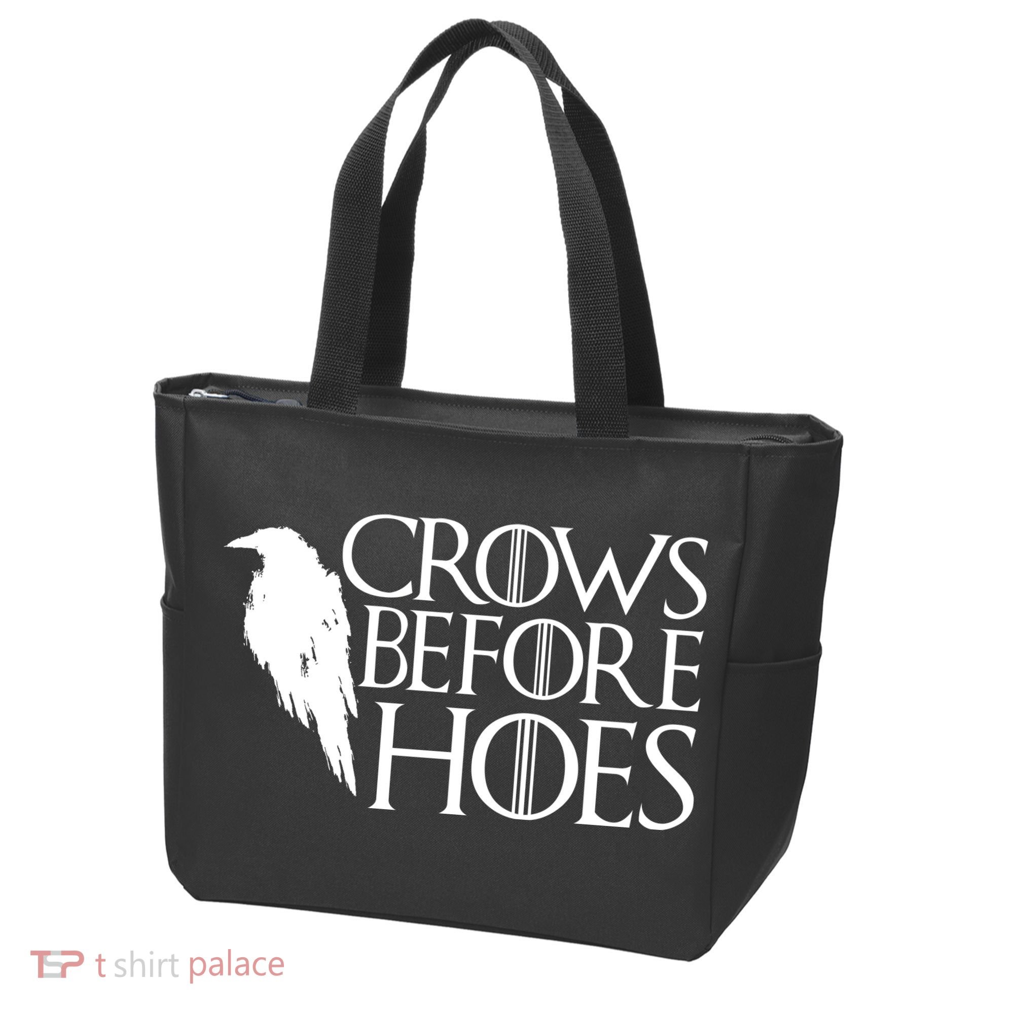 Funny Crows Before Hoes Tote Bag