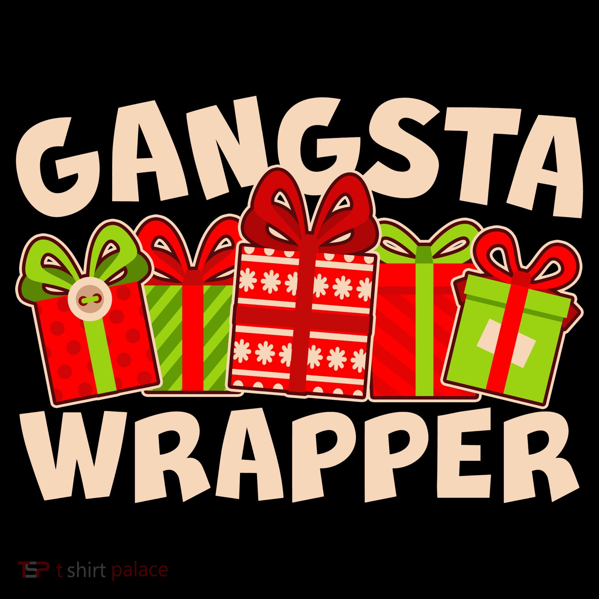 Funny Cute Christmas Gangsta Wrapper Apron
