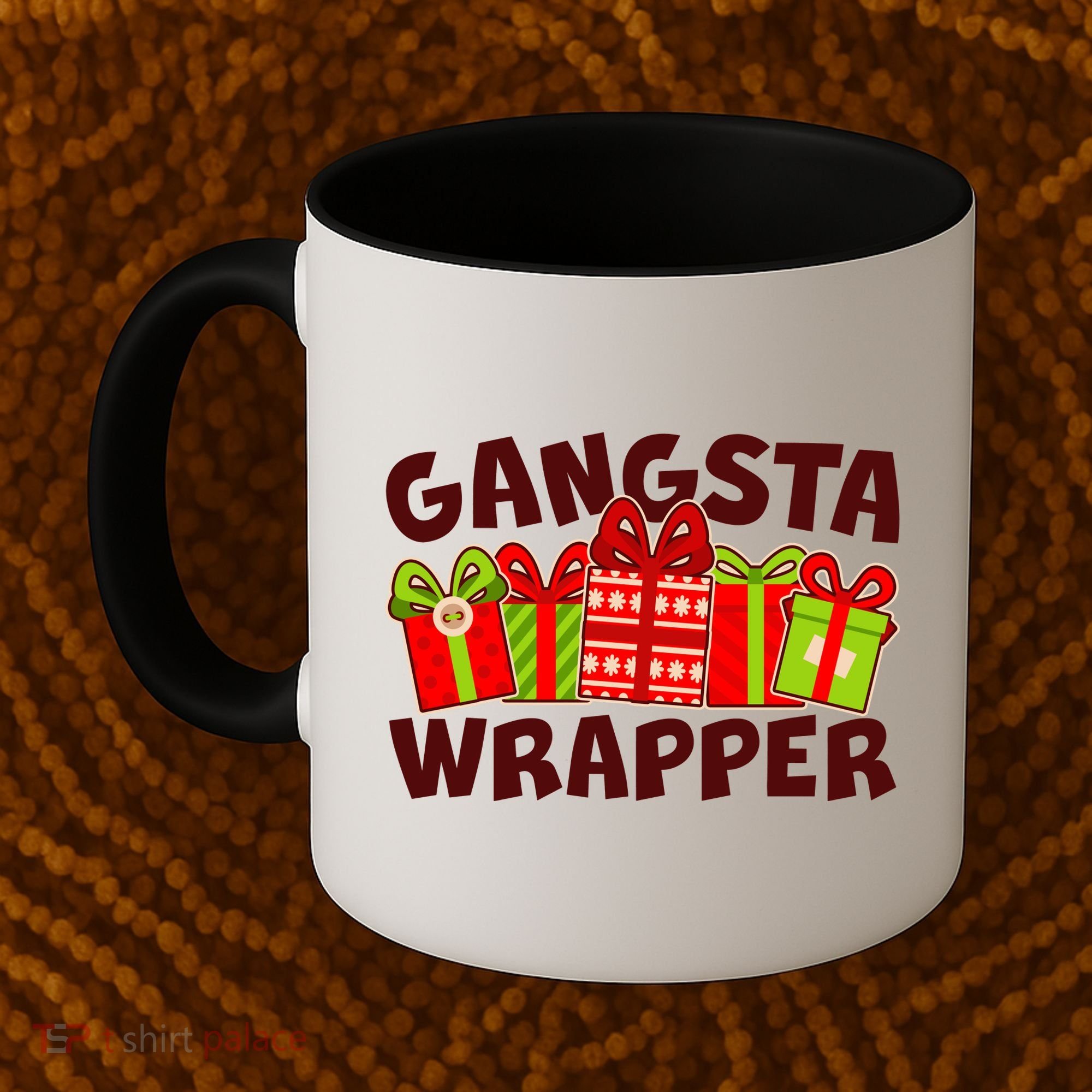 Funny Cute Christmas Gangsta Wrapper Coffee Mug