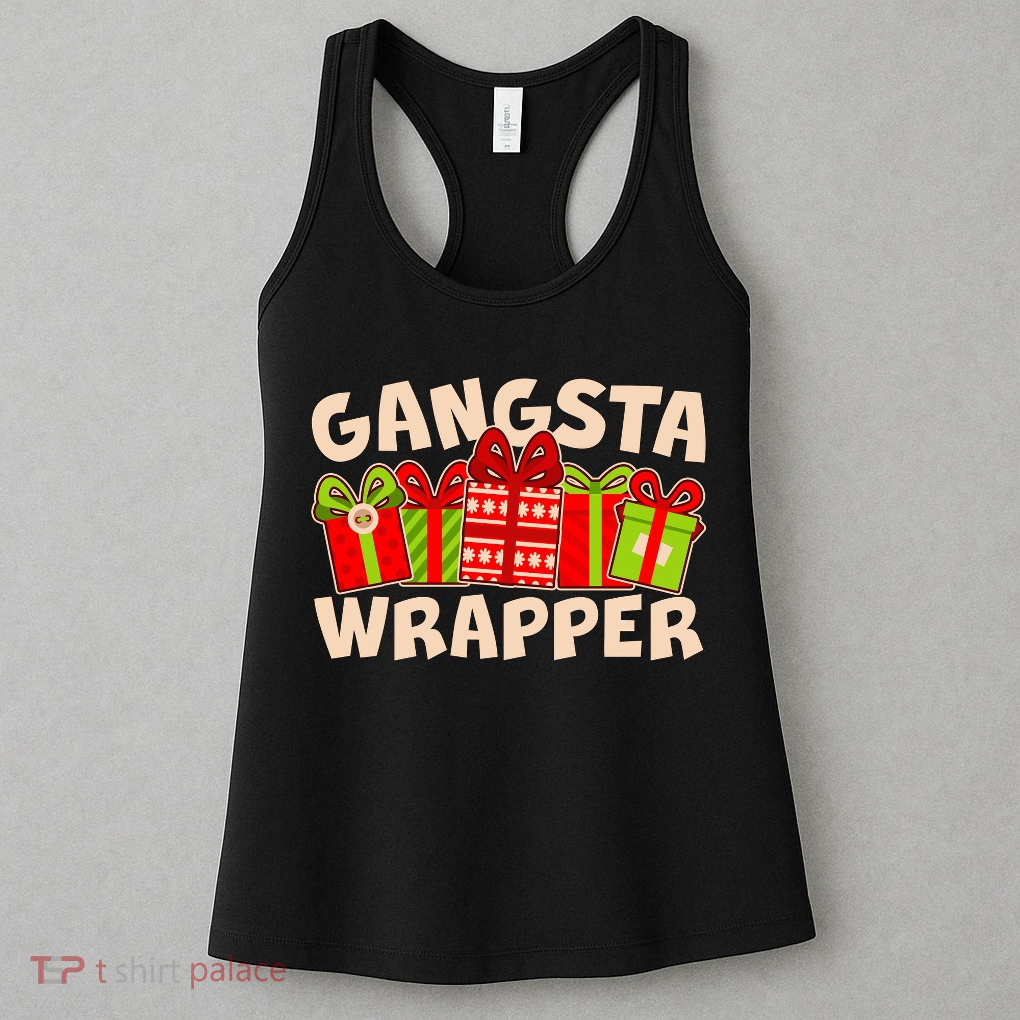 Funny Cute Christmas Gangsta Wrapper Women's Tank Top