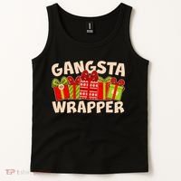 Funny Cute Christmas Gangsta Wrapper Tank Top thumb 2