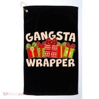 Funny Cute Christmas Gangsta Wrapper Golf Towel thumb 0