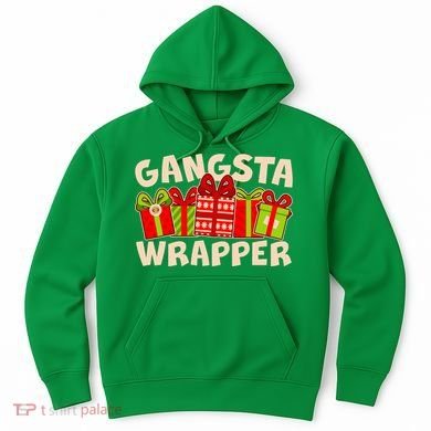 Funny Cute Christmas Gangsta Wrapper Hoodie