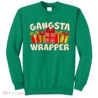 Funny Cute Christmas Gangsta Wrapper Sweatshirt thumb 0