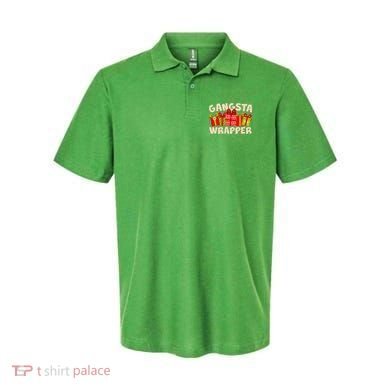 Funny Cute Christmas Gangsta Wrapper Polo