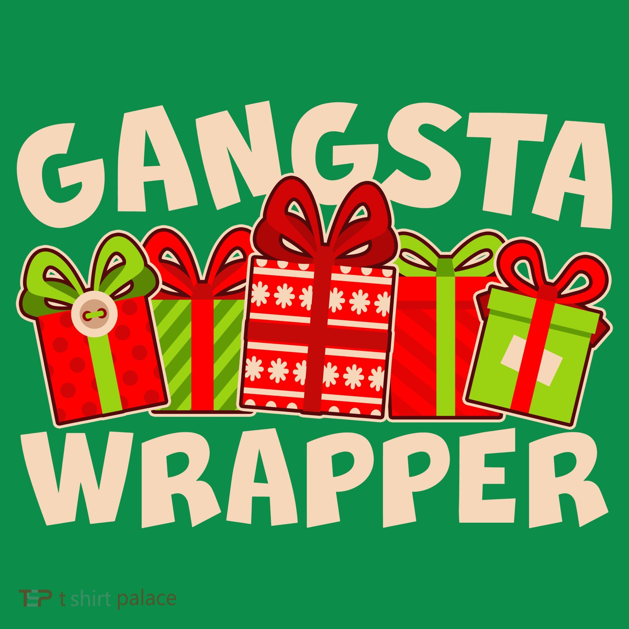 Funny Cute Christmas Gangsta Wrapper Baby Bodysuit