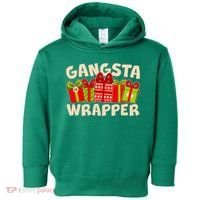 Funny Cute Christmas Gangsta Wrapper Toddler Hoodie thumb 0
