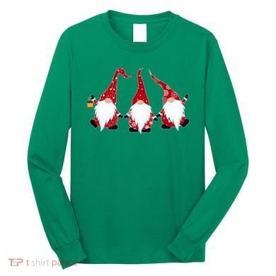 Funny Cute Christmas Gnomes Long Sleeve Shirt