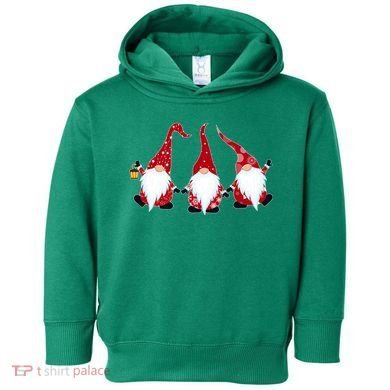 Funny Cute Christmas Gnomes Toddler Hoodie