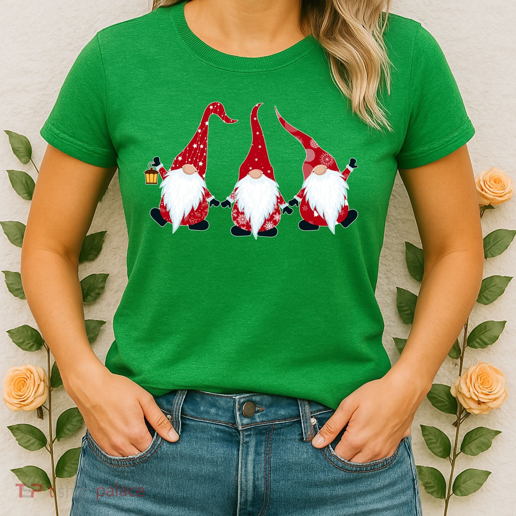 Funny Cute Christmas Gnomes Women's T-Shirt