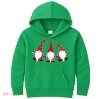 Funny Cute Christmas Gnomes Kids Hoodie thumb 0