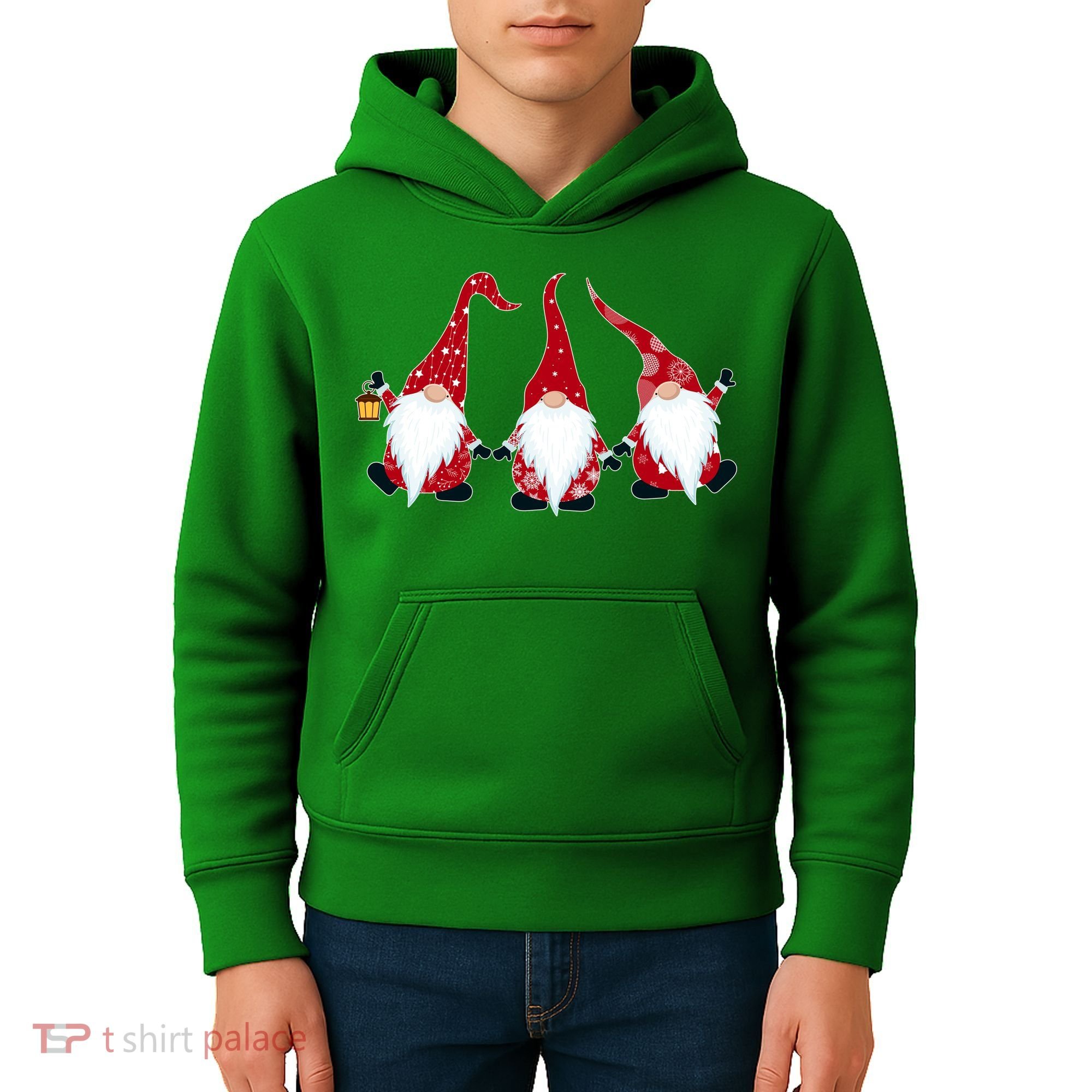 Funny Cute Christmas Gnomes Kids Hoodie
