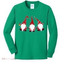 Funny Cute Christmas Gnomes Kids Long Sleeve Shirt thumb 0