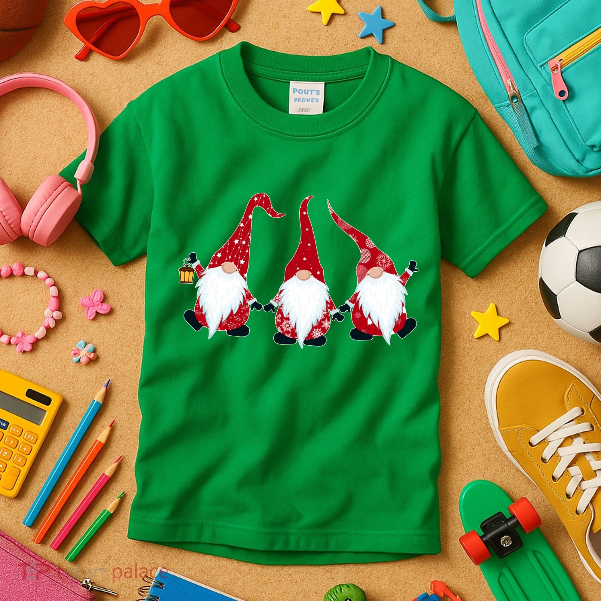 Funny Cute Christmas Gnomes Kids T-Shirt