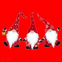 Funny Cute Christmas Gnomes Santa Hat thumb 1