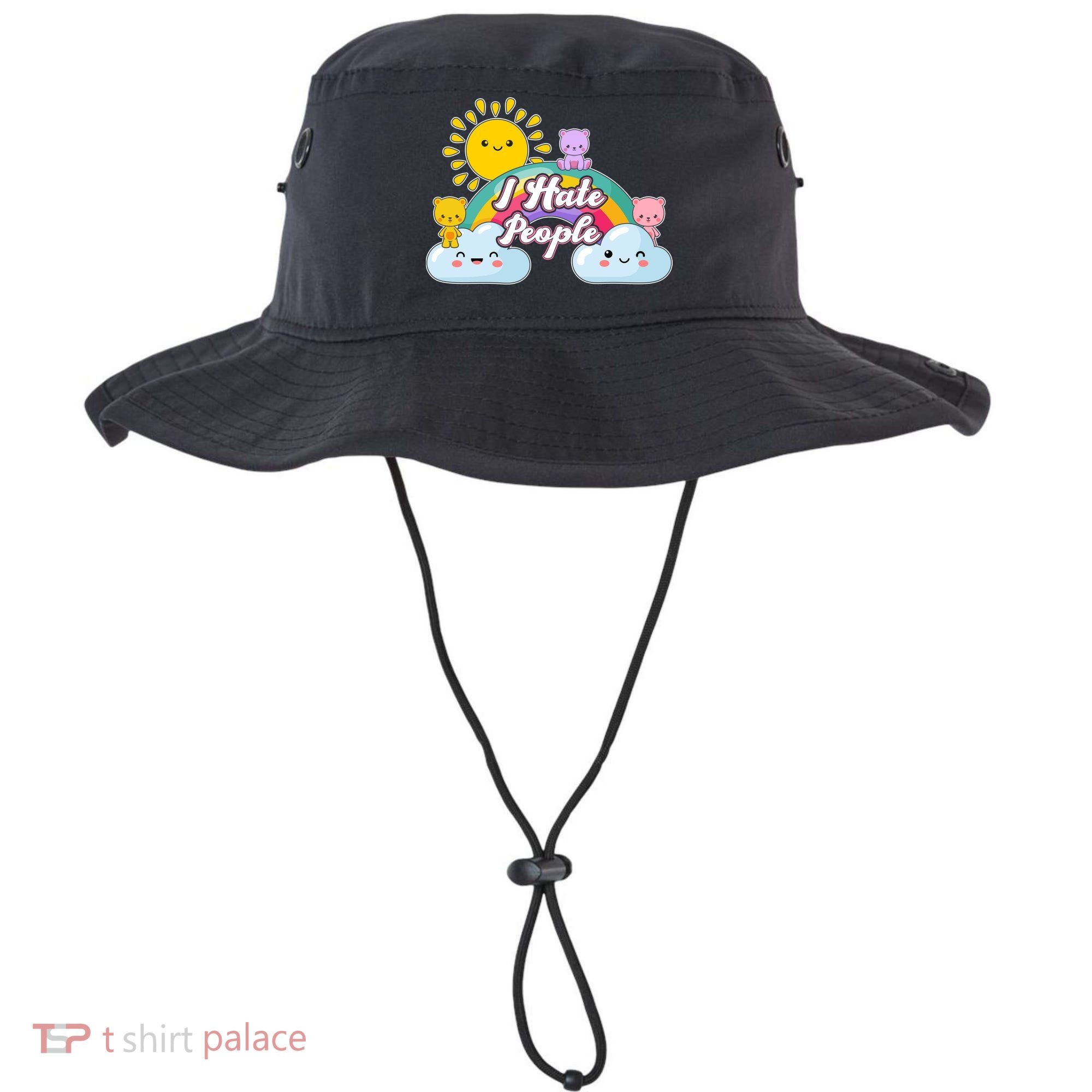 Funny Cute I Hate People  Bucket Hat