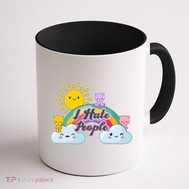 Funny Cute I Hate People  Coffee Mug back