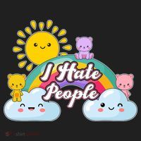 Funny Cute I Hate People  Beanie thumb 2