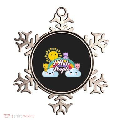Funny Cute I Hate People  Ornament