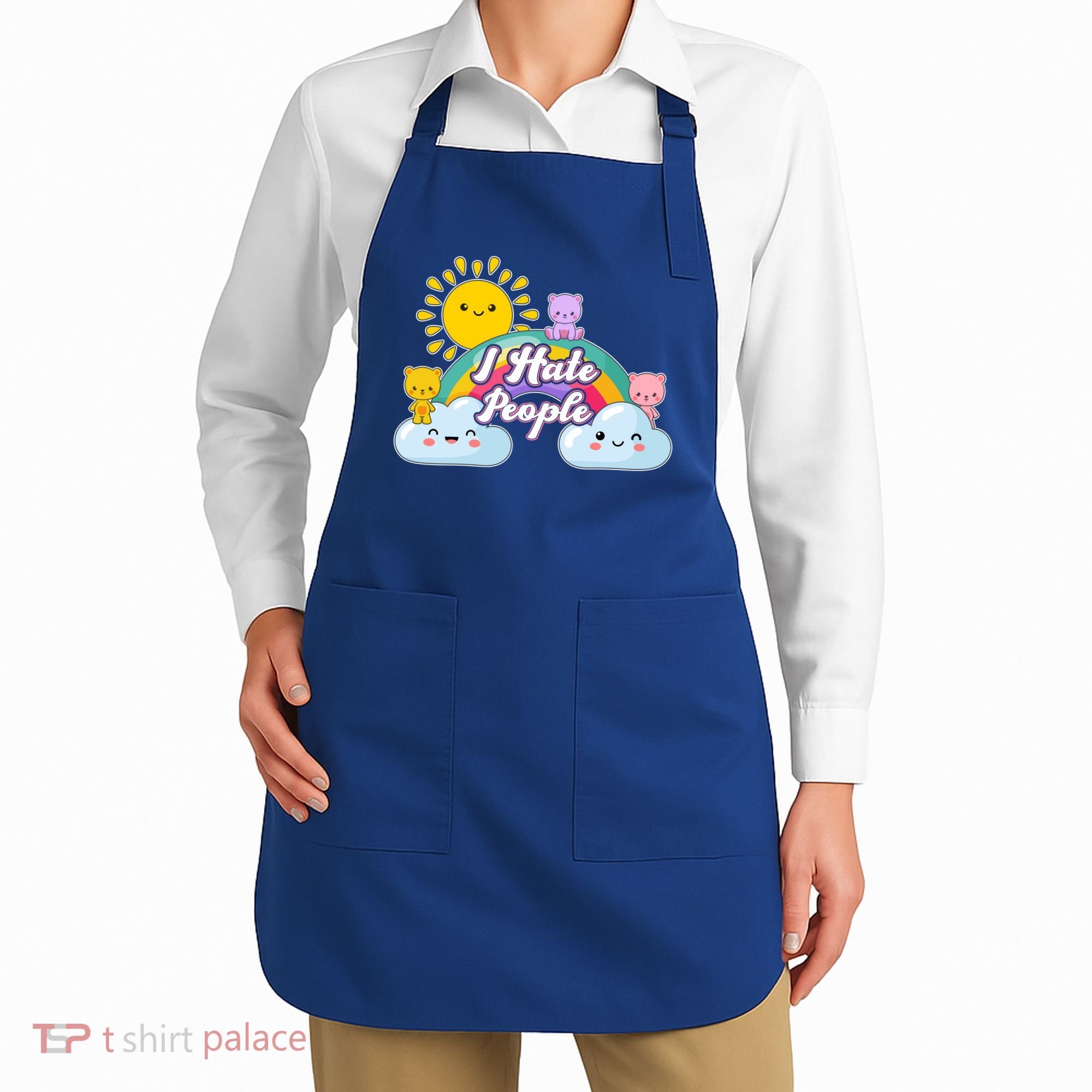 Funny Cute I Hate People  Apron