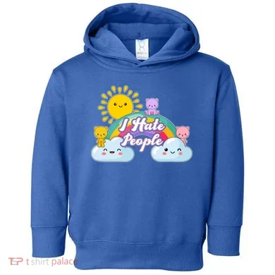Funny Cute I Hate People  Toddler Hoodie