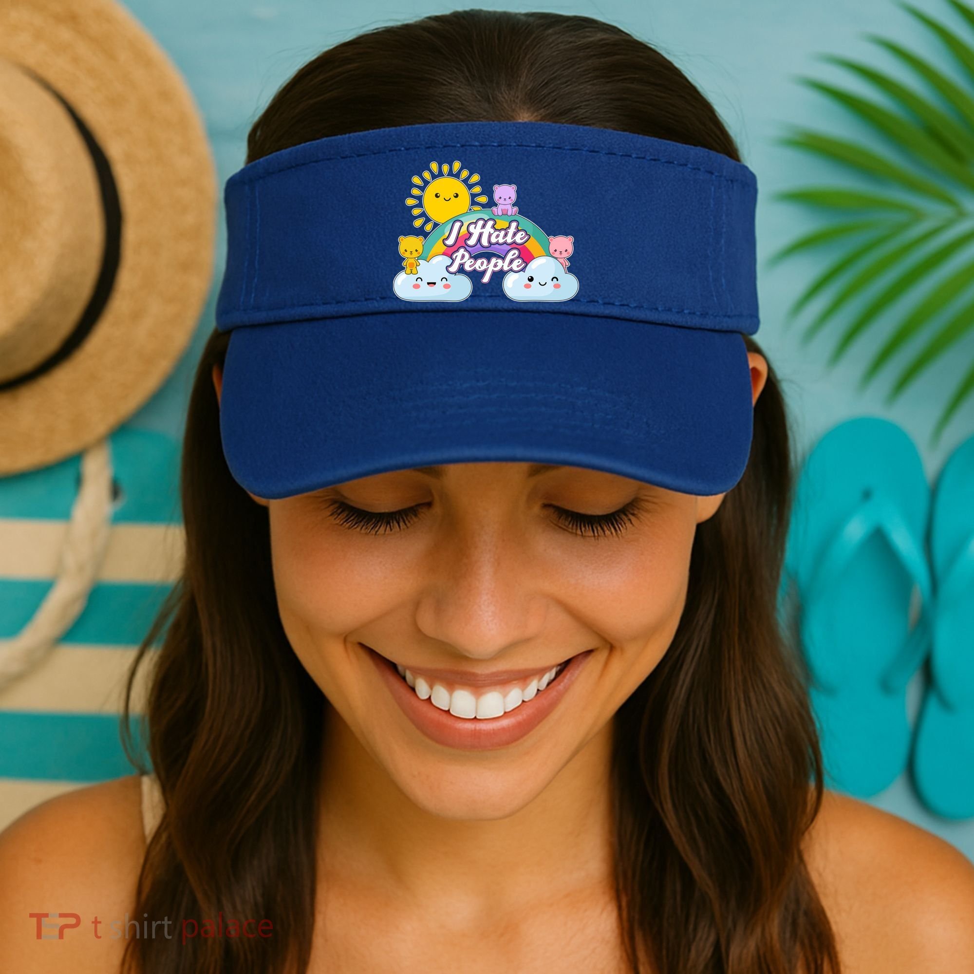 Funny Cute I Hate People  Visor