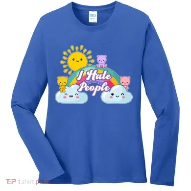 Funny Cute I Hate People  Women's Long Sleeve Shirt