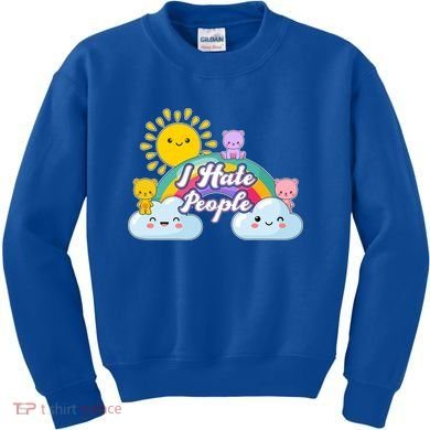 Funny Cute I Hate People  Kids Sweatshirt