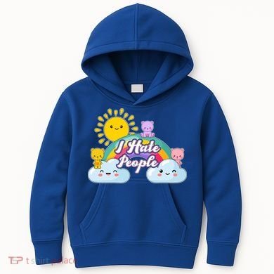 Funny Cute I Hate People  Kids Hoodie