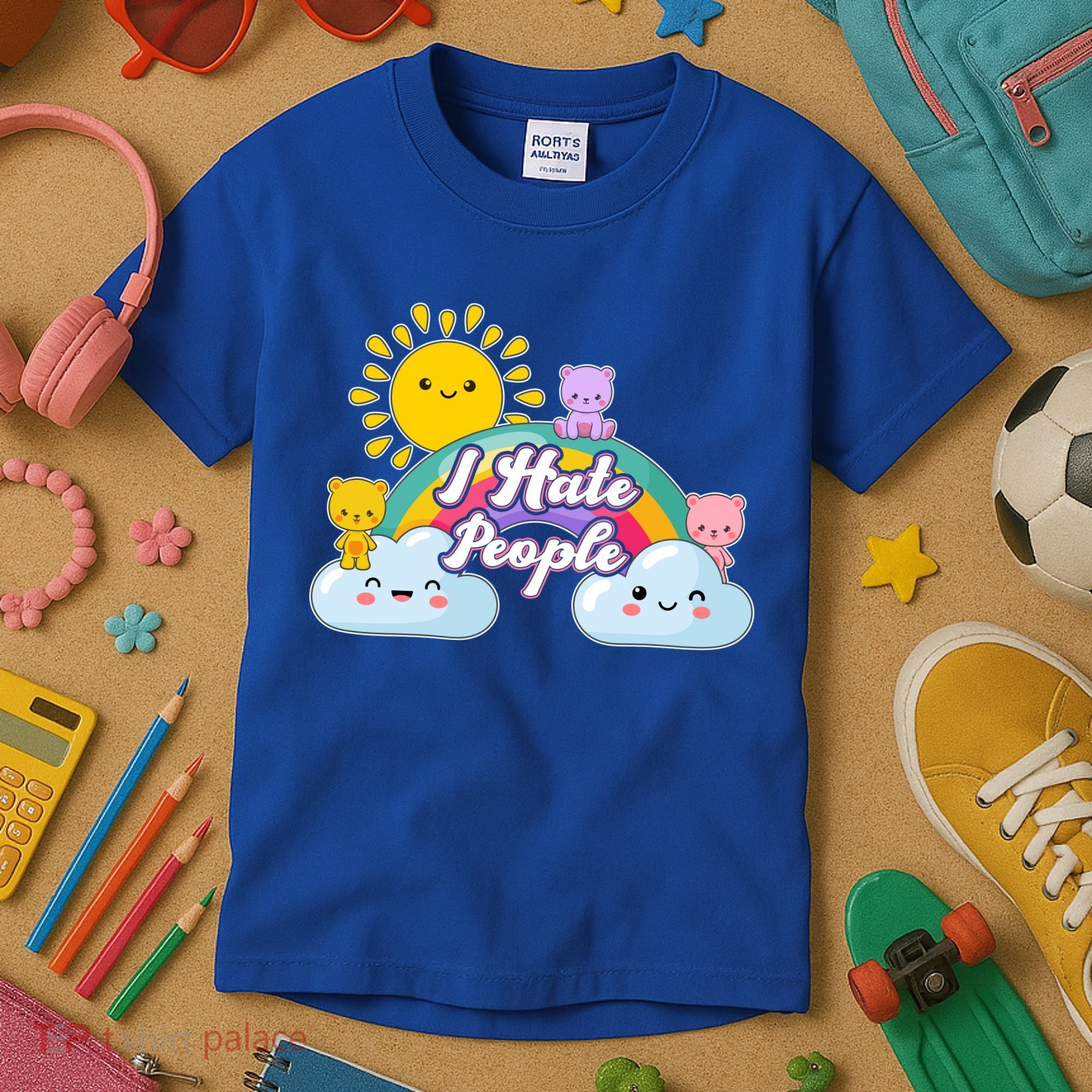 Funny Cute I Hate People  Kids T-Shirt