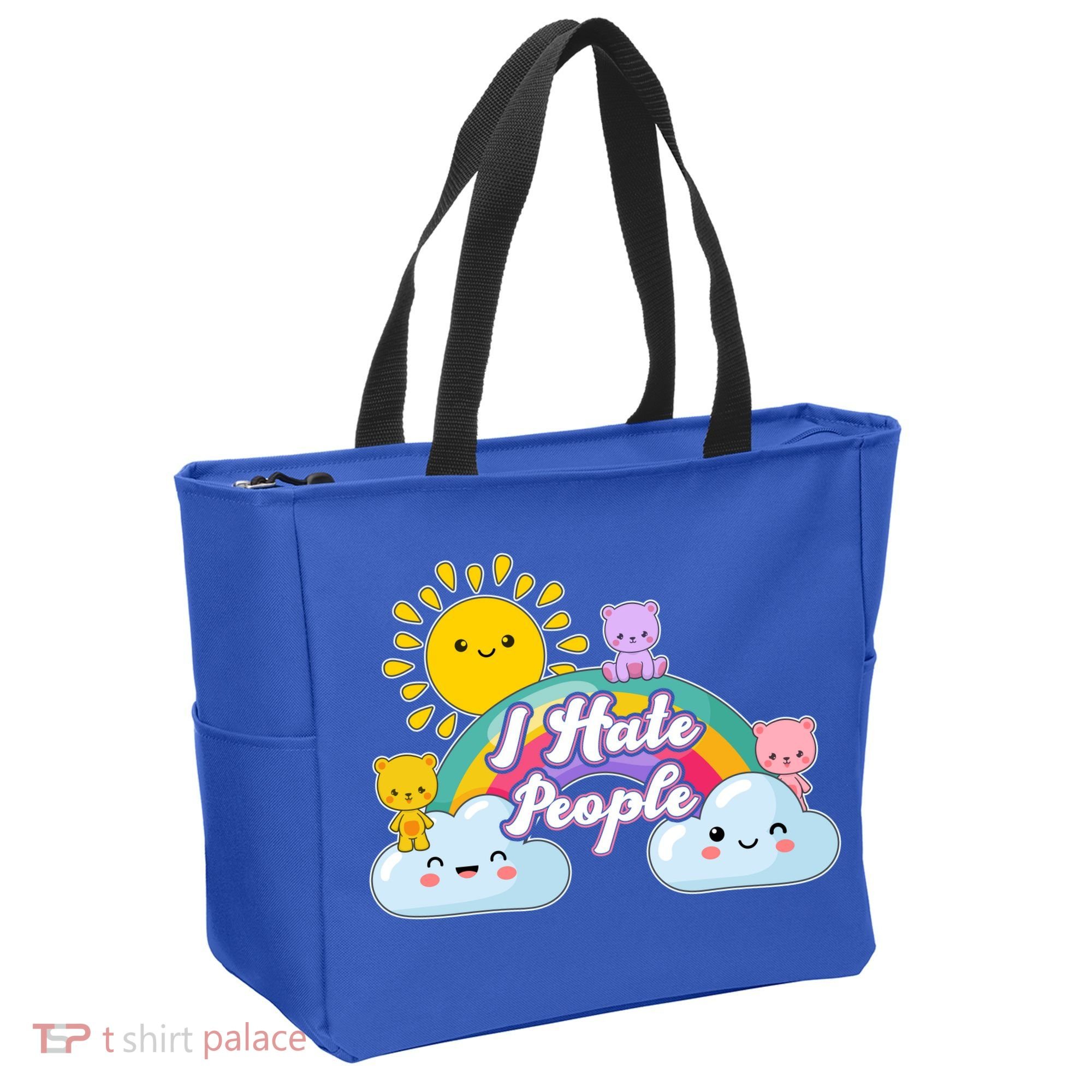 Funny Cute I Hate People  Tote Bag