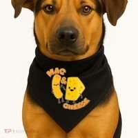 Funny Cute Mac & Cheese USA-Made Doggie Bandana thumb 1