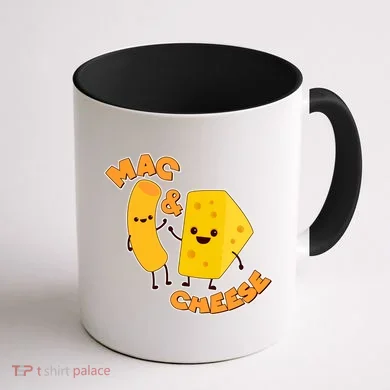 Funny Cute Mac & Cheese Coffee Mug back