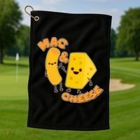 Funny Cute Mac & Cheese Golf Towel thumb 1