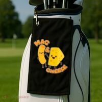 Funny Cute Mac & Cheese Golf Towel thumb 2
