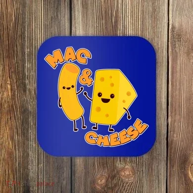 Funny Cute Mac & Cheese Coaster